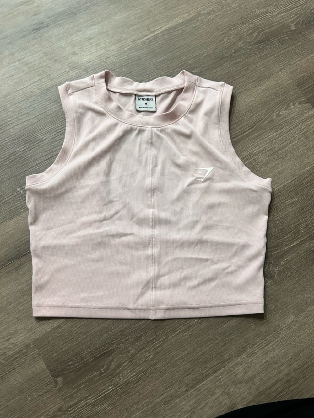 Gymshark Light Pink Sleeveless Crop Tank